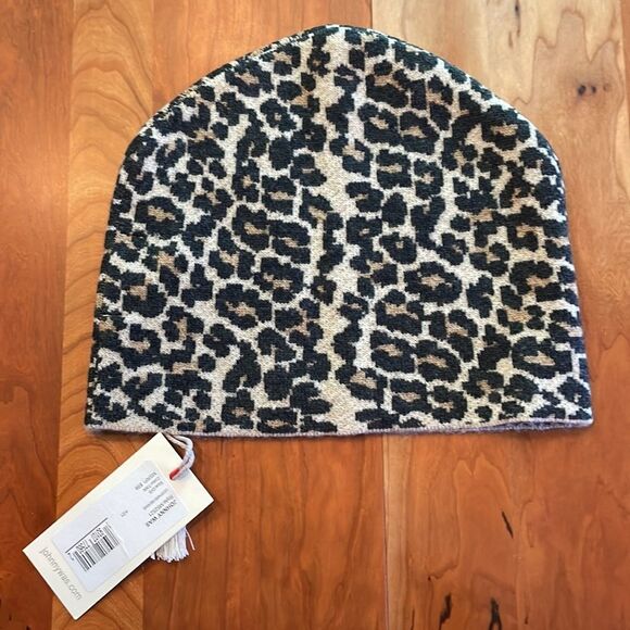 Johnny Was Wool & Cashmere Beanie Leopard Pattern - Picture 2 of 7